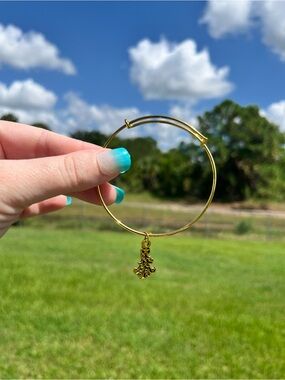 Handmade Gold Christmas Tree Bracelet - Women Jewelry